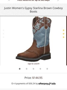 Justin Boots worn twice